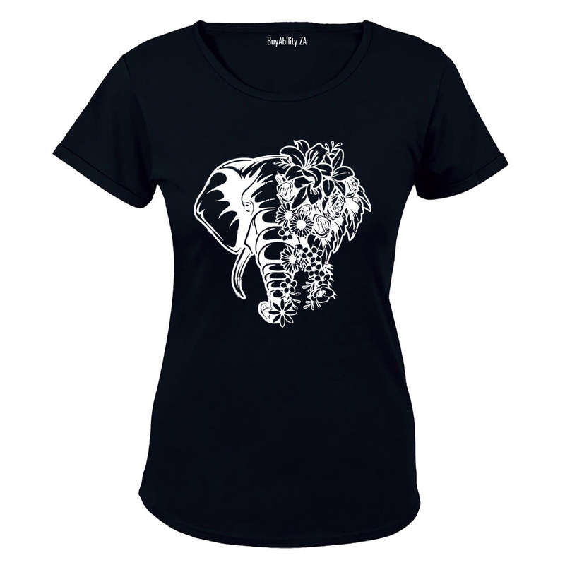 Flower Elephant - Ladies - T-Shirt