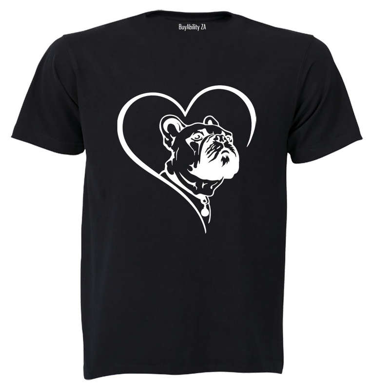 French Bulldog Heart - Adults - T-Shirt