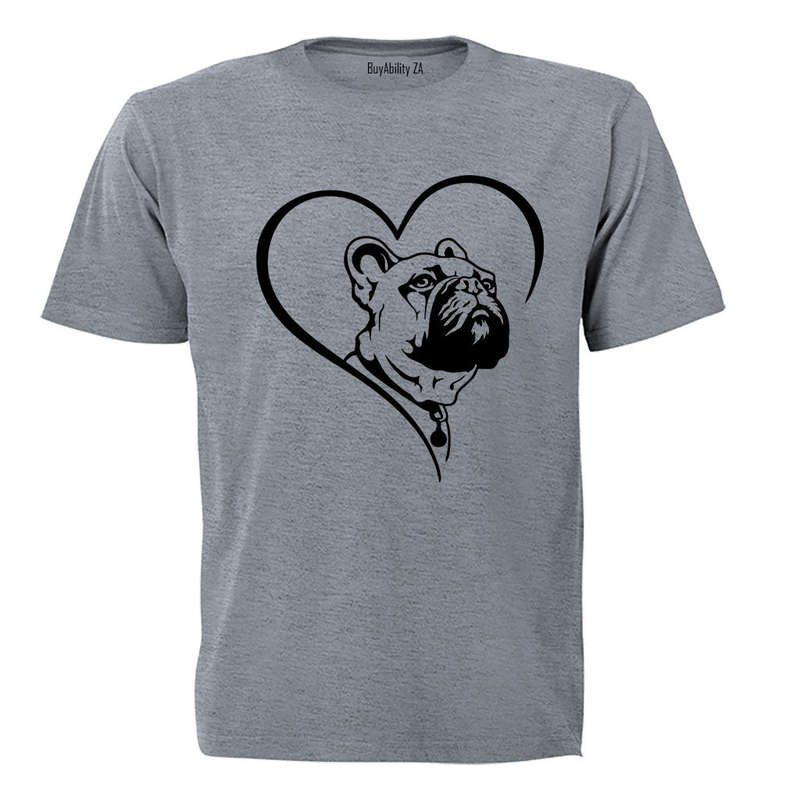French Bulldog Heart - Adults - T-Shirt