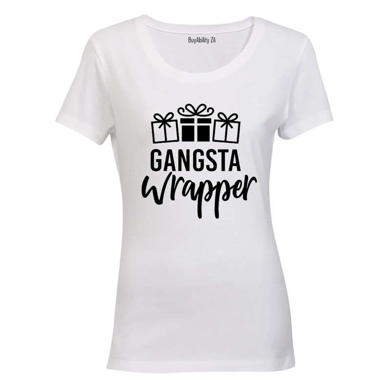 Gangsta Wrapper - Christmas - Ladies - T-Shirt