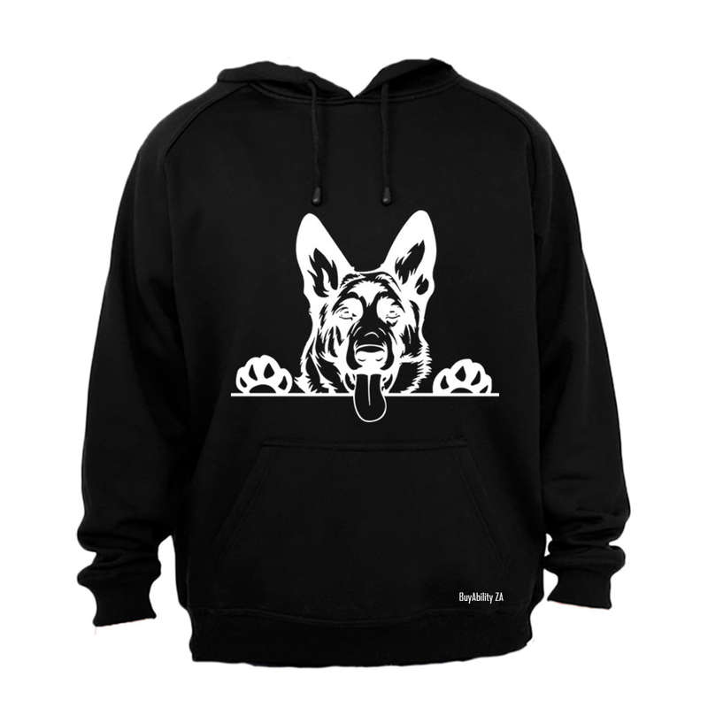 German Shepherd Peeking - Hoodie