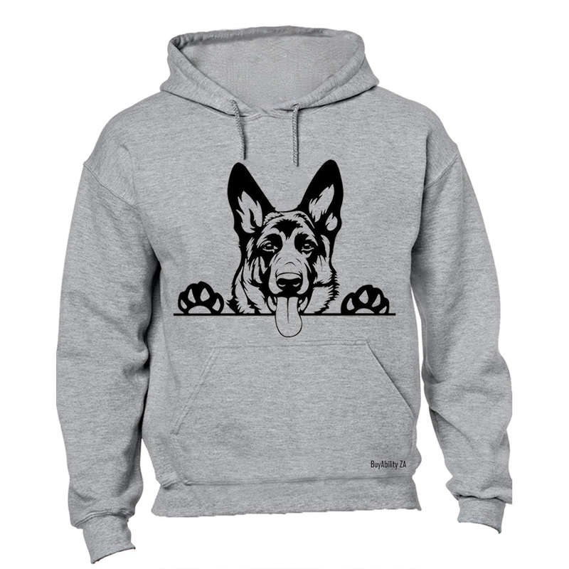German Shepherd Peeking - Hoodie