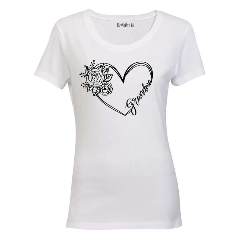 Grandma - Floral Heart - Ladies - T-Shirt