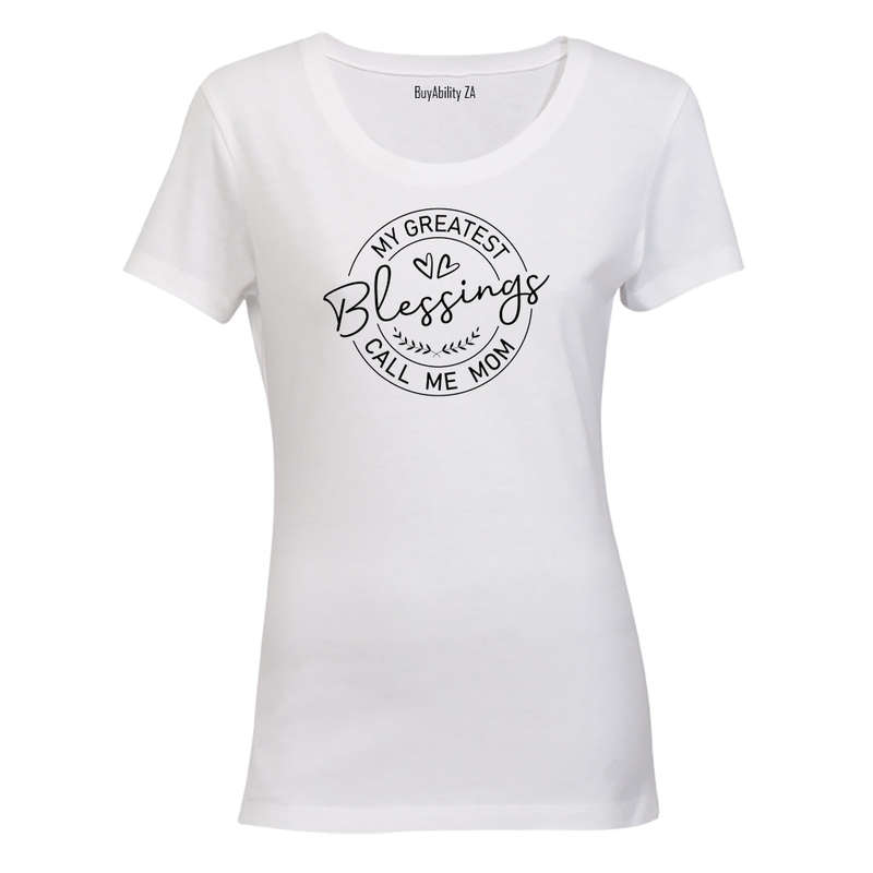 Greatest Blessings Call Me MOM - Ladies - T-Shirt