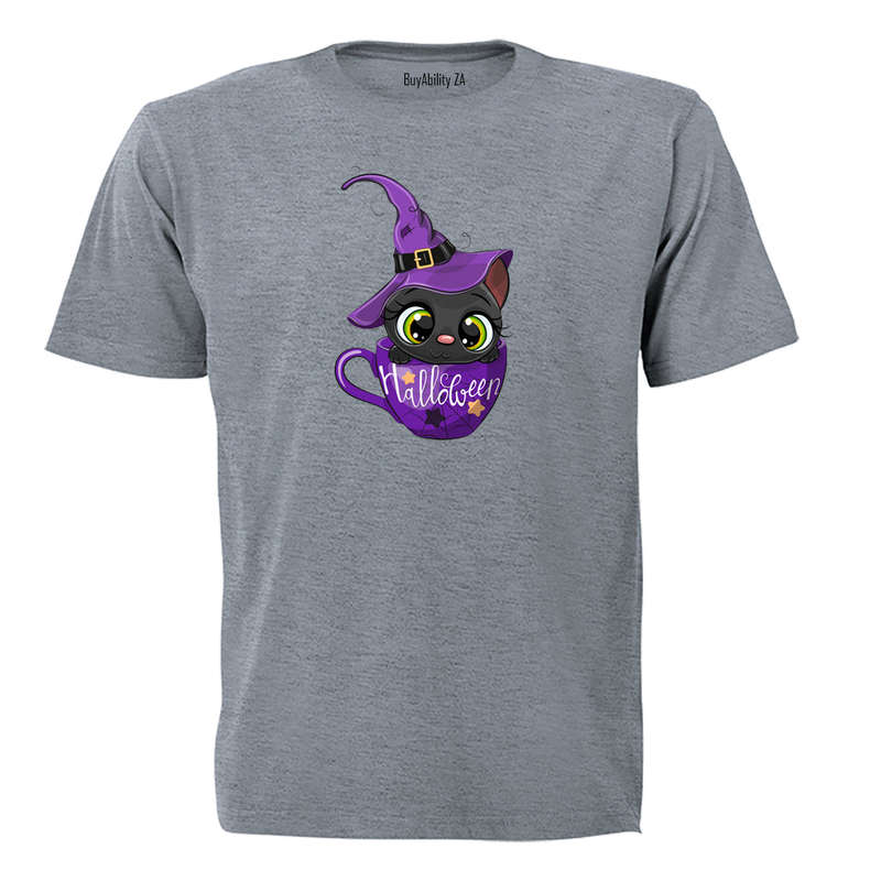 Kitten In A Cup - Halloween - Kids T-Shirt