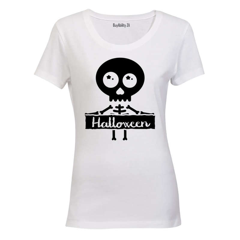 Skeleton Halloween Sign - Ladies - T-Shirt