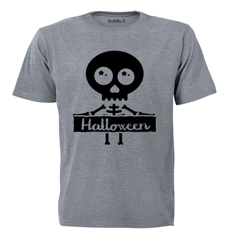 Skeleton Halloween Sign - Adults - T-Shirt