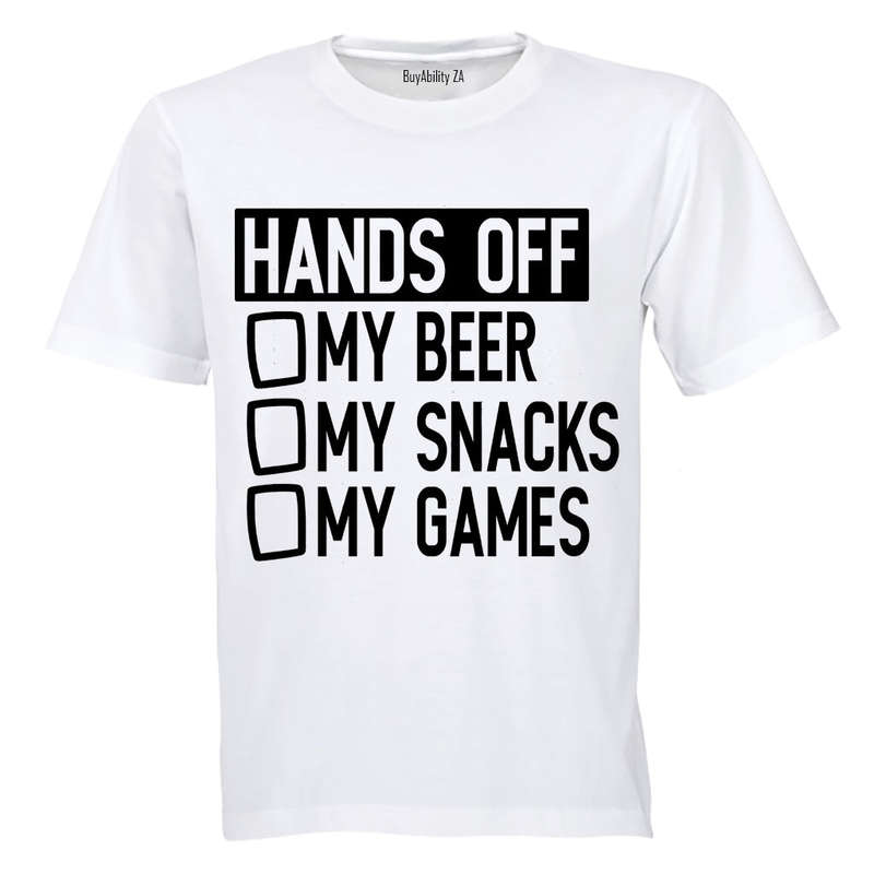 Hands Off My Beer - Snacks & Games - Adults - T-Shirt