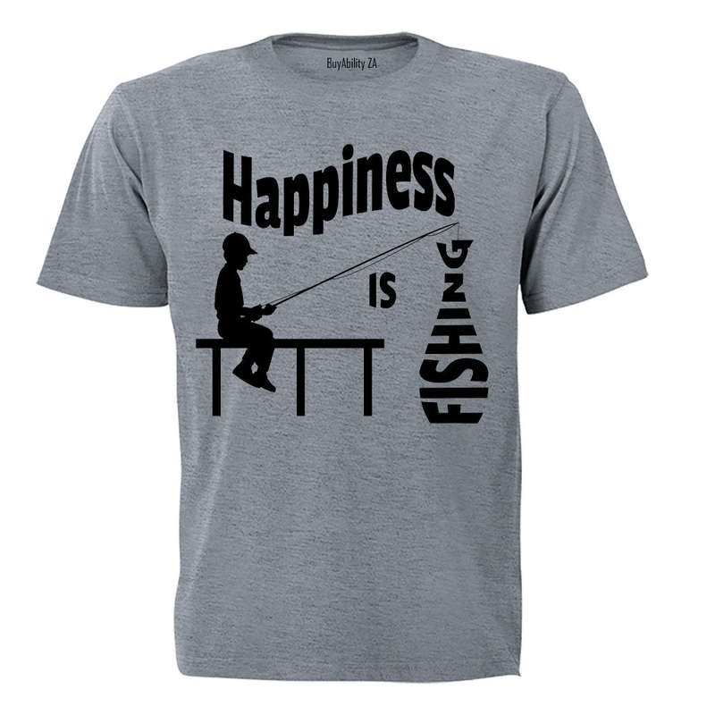 Happiness is Fishing - Adults - T-Shirt
