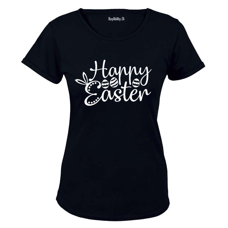 Happy Easter, Patterned Eggs - Ladies - T-Shirt