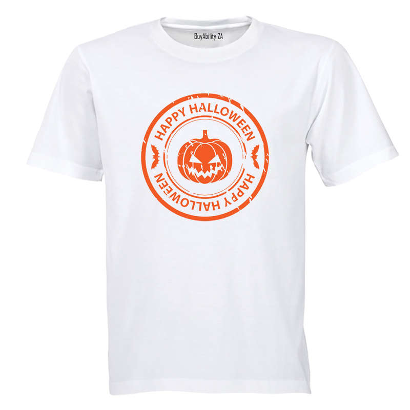 Happy Halloween - Orange Pumpkin - Adults - T-Shirt