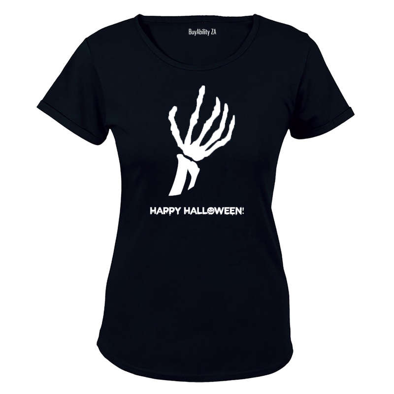 Skeleton Hand, Happy Halloween - Halloween Inspired! - Ladies - T-Shirt