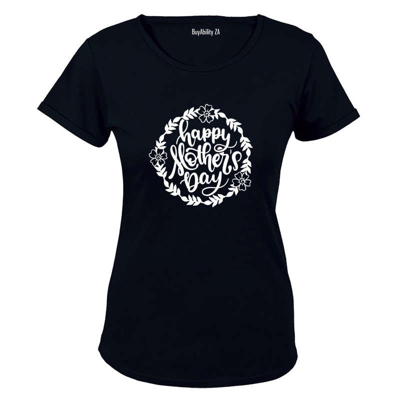 Happy Mother's Day - Wreath - Ladies - T-Shirt