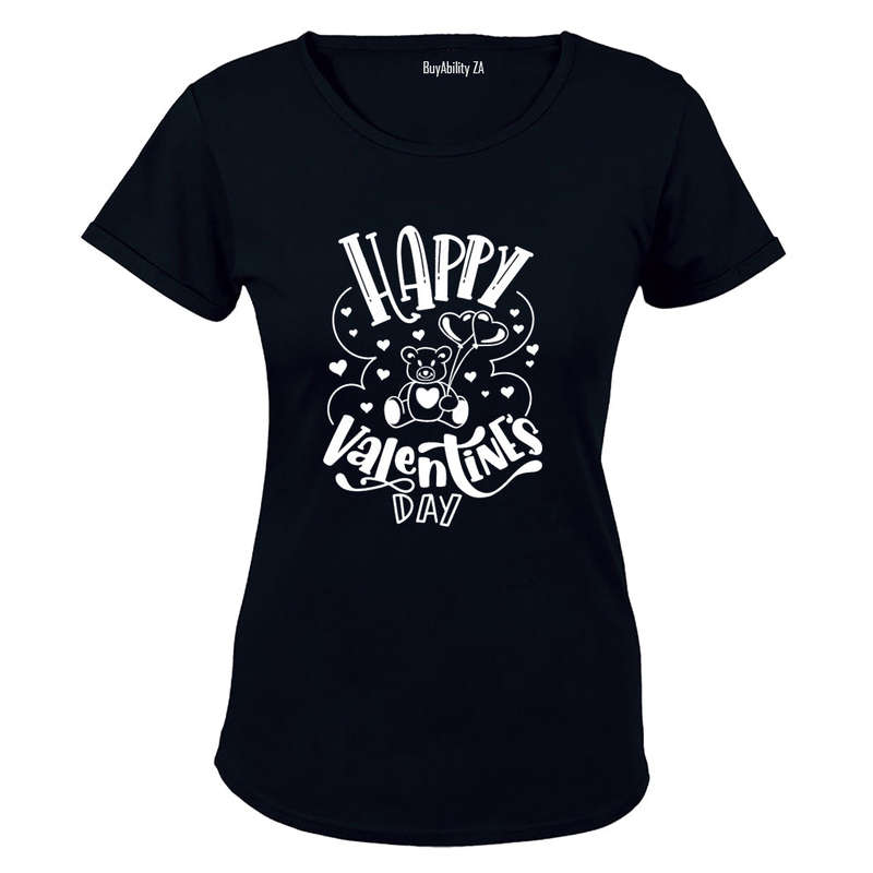 Happy Valentines Day - Bear - Ladies - T-Shirt