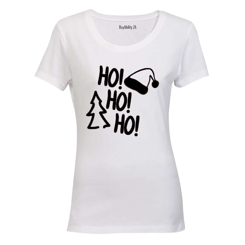 Ho Ho Ho - Christmas Tree - Ladies - T-Shirt