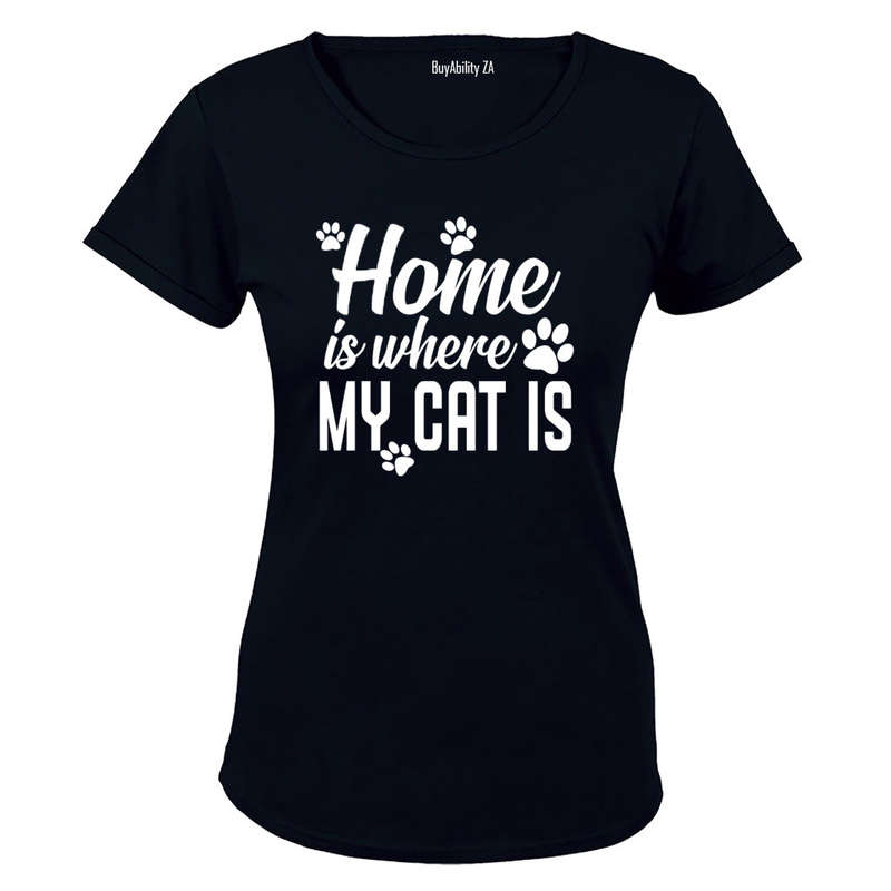 Home is where My Cat is - Ladies - T-Shirt