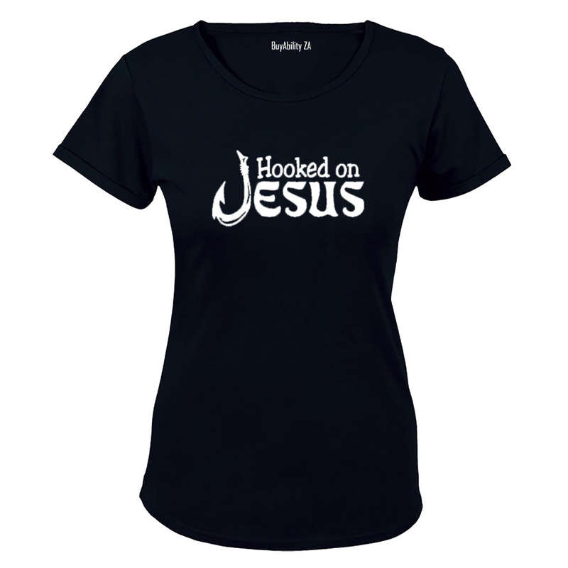 Hooked on Jesus - Ladies - T-Shirt