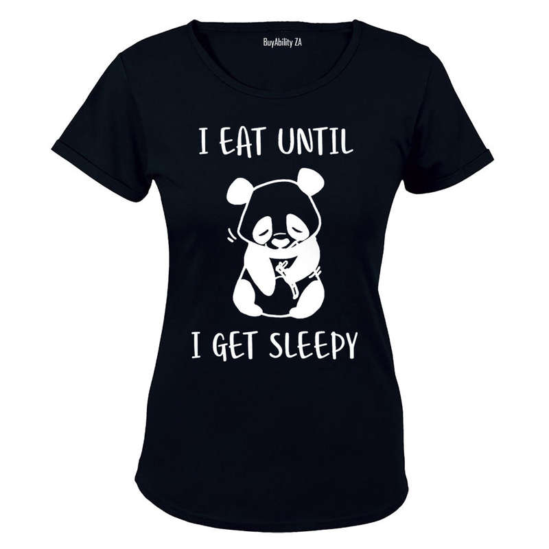 I Eat Until I Get Sleepy - Panda - Ladies - T-Shirt