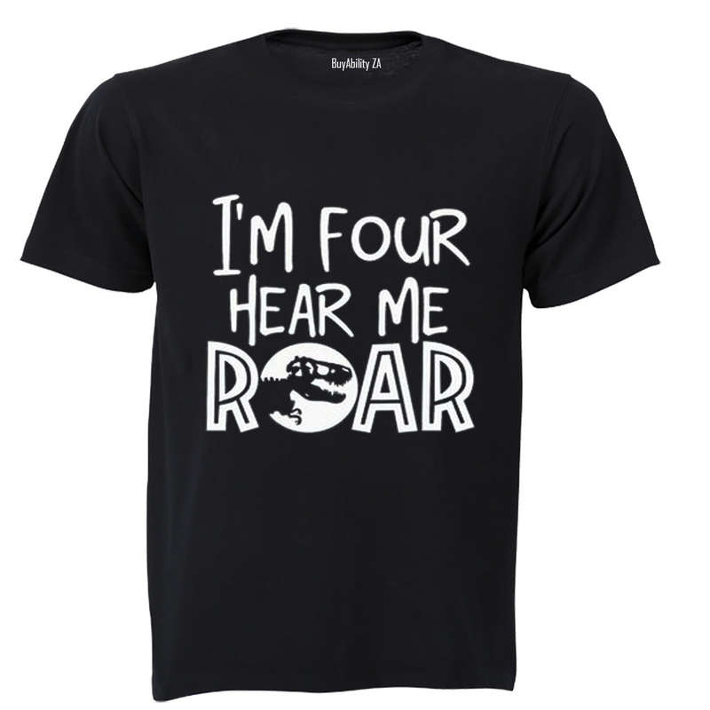 I'm FOUR - hear me Roar! - Kids T-Shirt