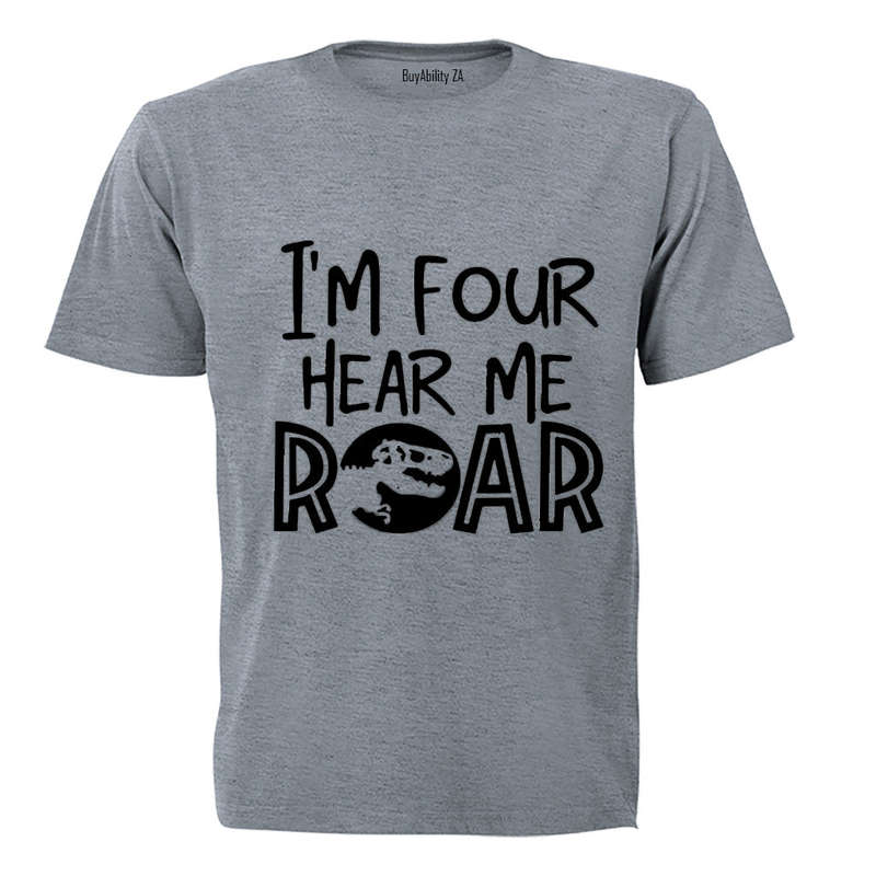I'm FOUR - hear me Roar! - Kids T-Shirt