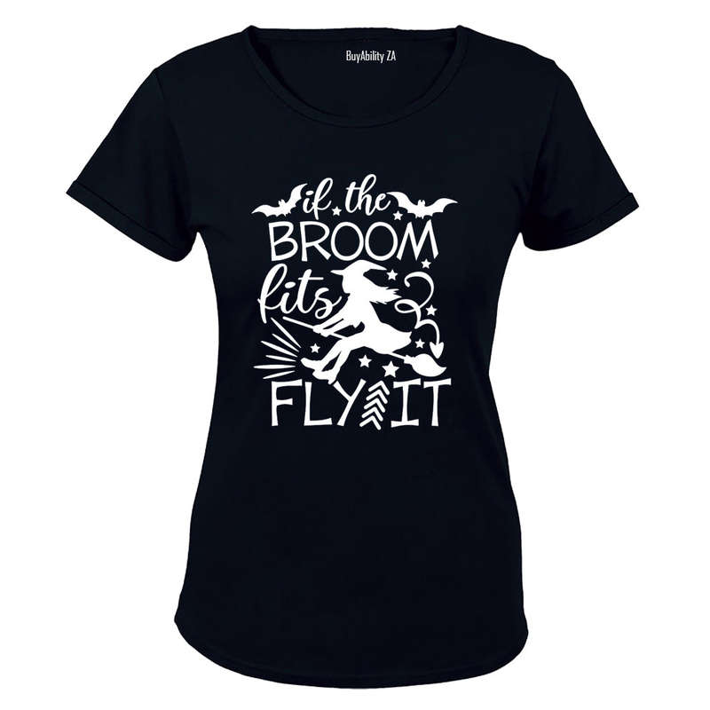 If The Broom Fits - Halloween - Ladies - T-Shirt
