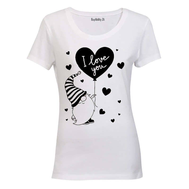 I Love You - Valentine Gnome - Ladies - T-Shirt
