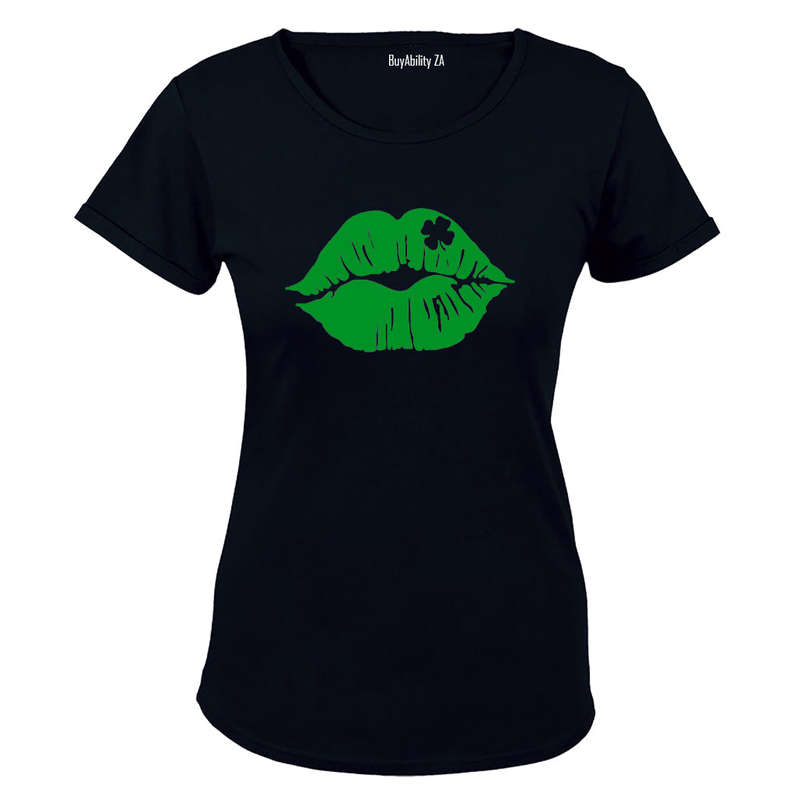 Irish Kiss - Lips - St. Patrick's Day - Ladies - T-Shirt