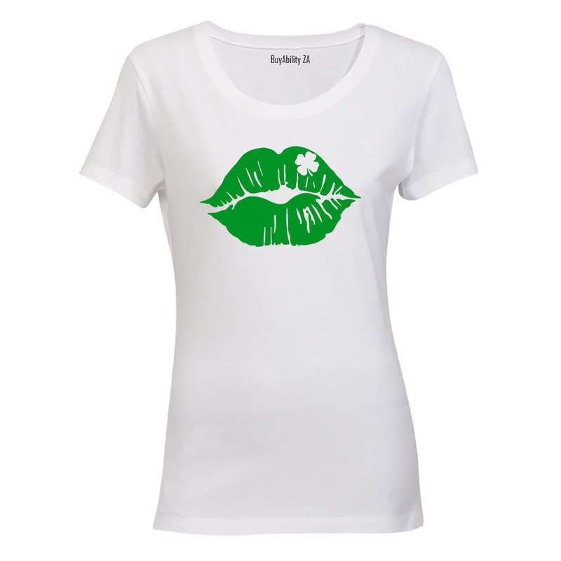 Irish Kiss - Lips - St. Patrick's Day - Ladies - T-Shirt