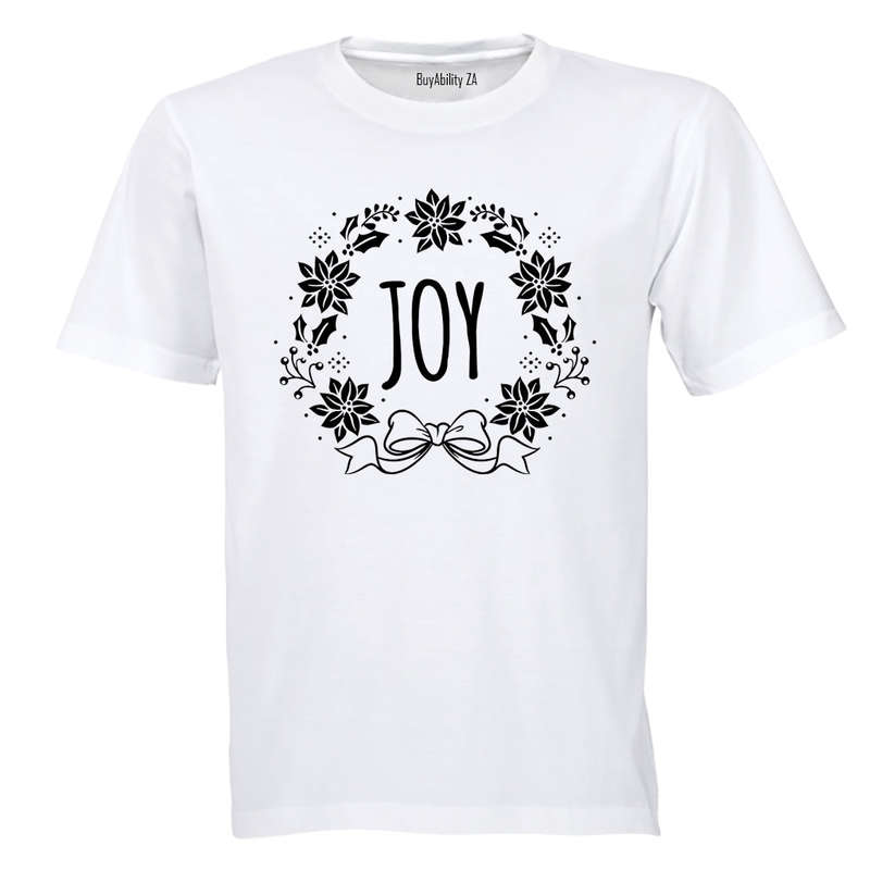 Joy - Christmas Wreath - Adults - T-Shirt