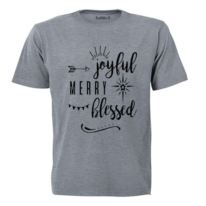 Joyful - Merry - Blessed - Adults - T-Shirt