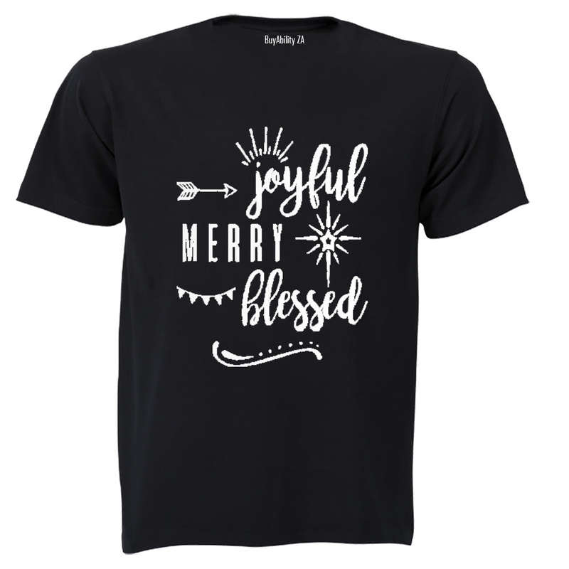 Joyful - Merry - Blessed - Adults - T-Shirt