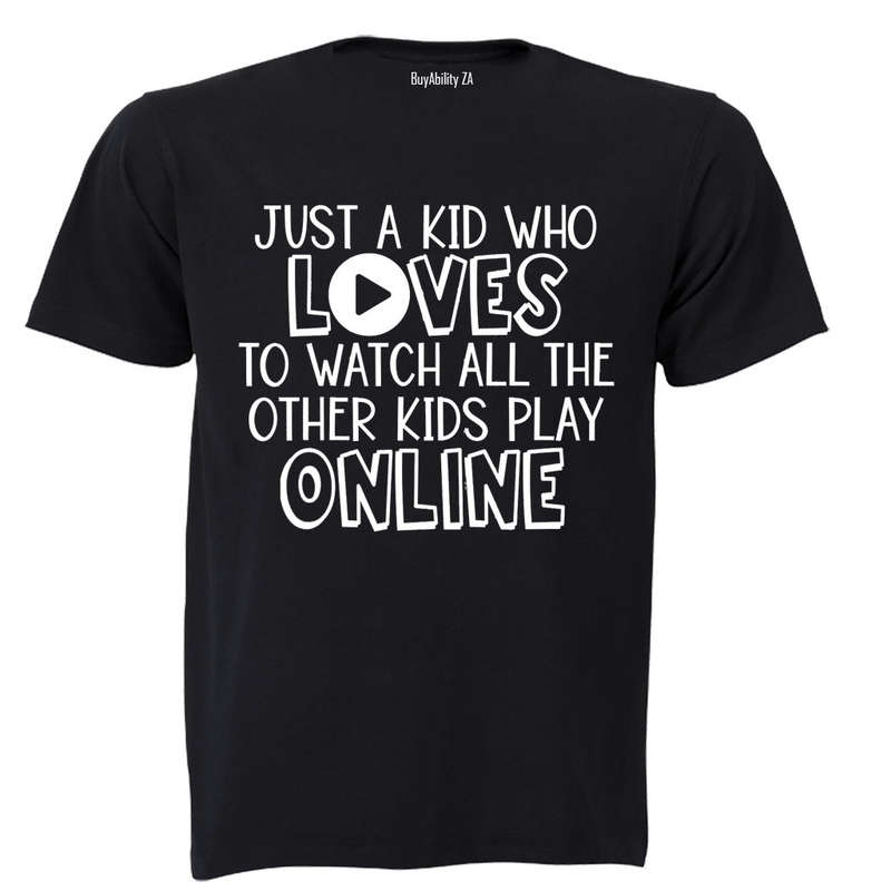 Just A Kid watching Kids Play Online - Kids T-Shirt