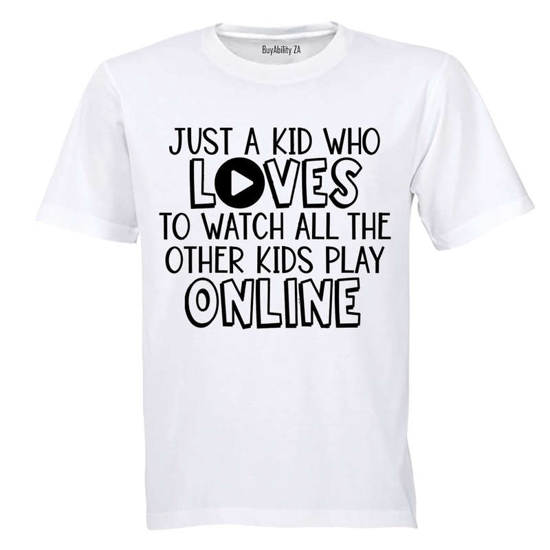 Just A Kid watching Kids Play Online - Kids T-Shirt