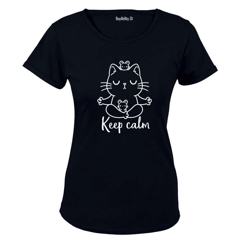 Keep Calm - Cat - Ladies - T-Shirt