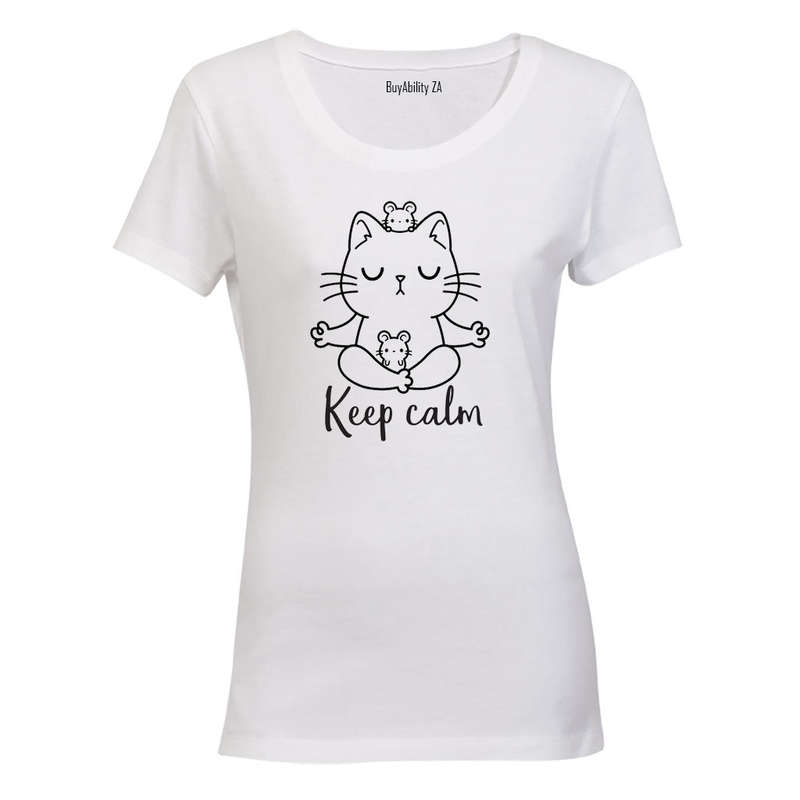 Keep Calm - Cat - Ladies - T-Shirt