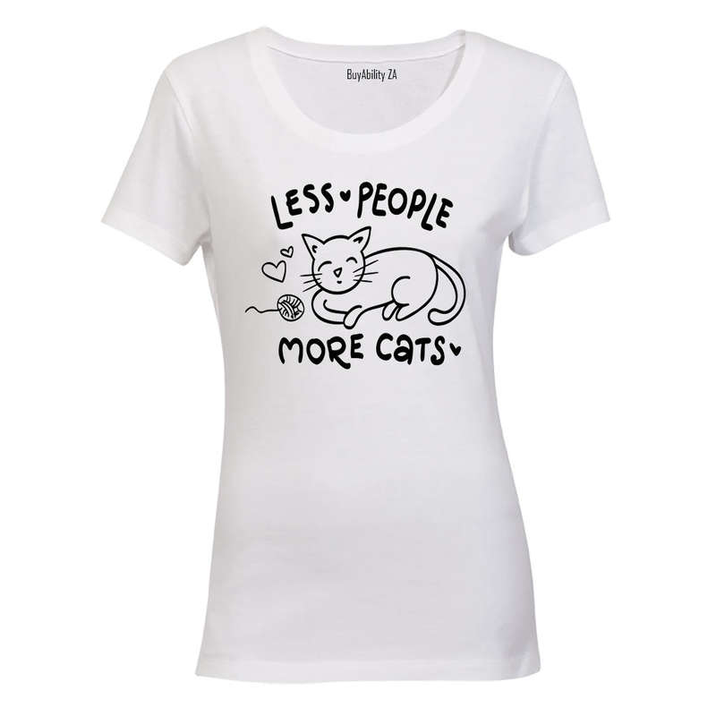 Less People - More Cats - Ladies - T-Shirt