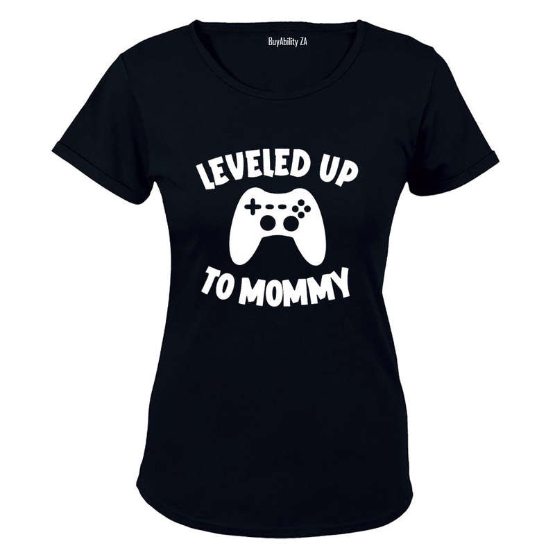 Leveled Up To Mommy - Ladies - T-Shirt