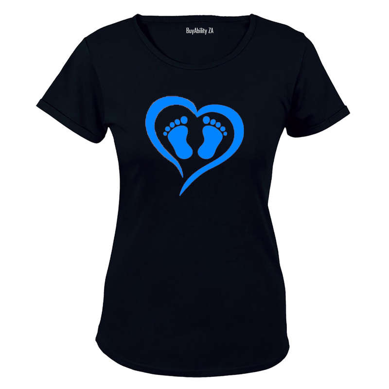 Little Feet - Blue - Ladies - T-Shirt