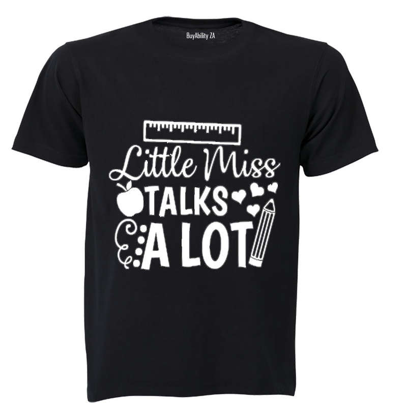 Little Miss Talks A Lot - Kids T-Shirt