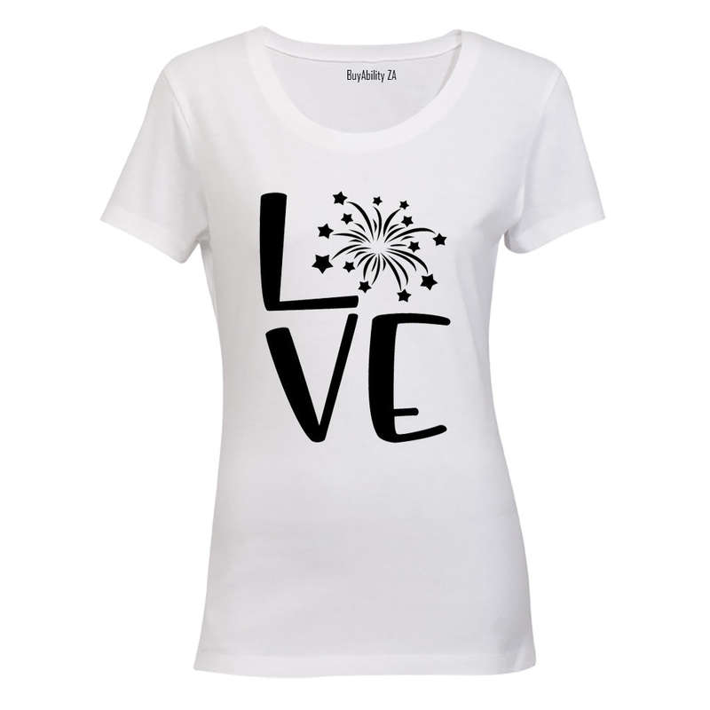 Love - Fireworks Design - Valentine Inspired - Ladies - T-Shirt