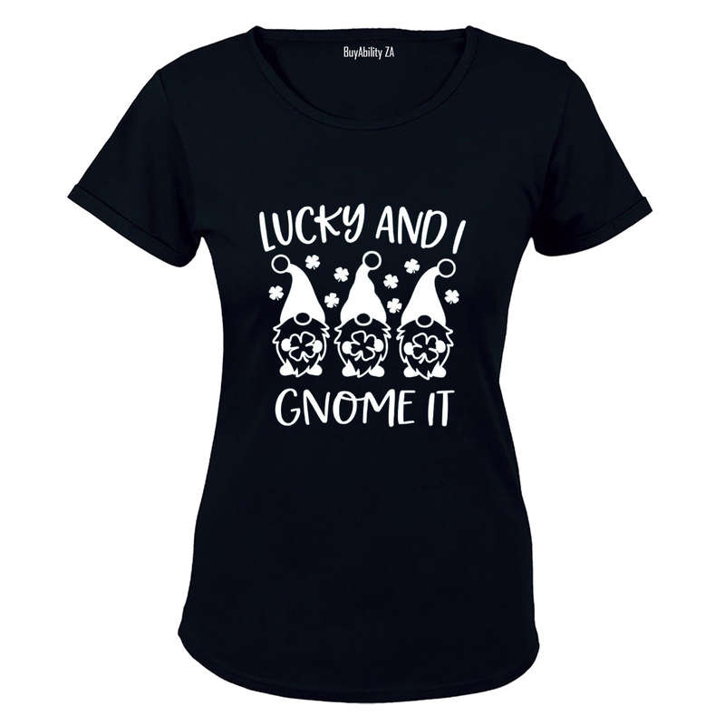 Lucky & I Gnome It - St. Patrick's Day - Ladies - T-Shirt