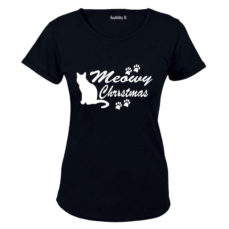 Meowy Christmas - Cat - Ladies - T-Shirt