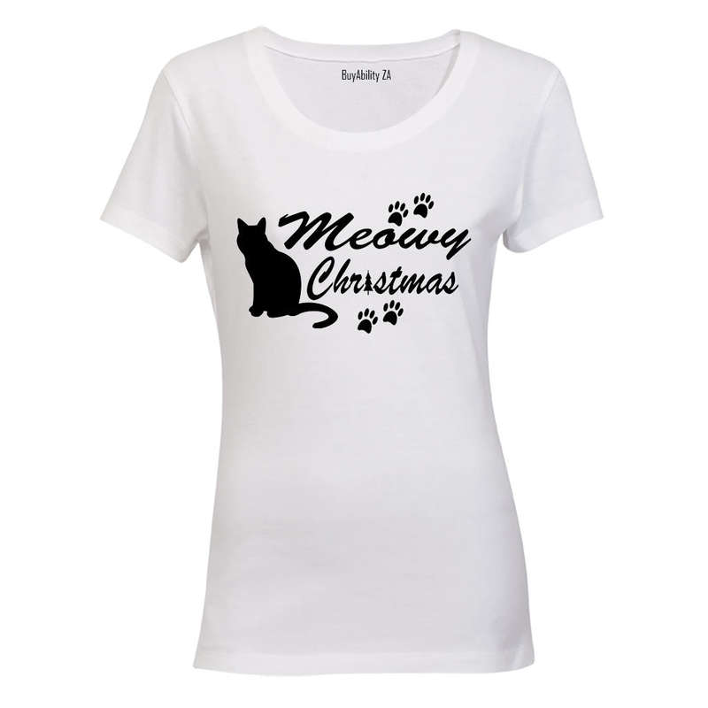 Meowy Christmas - Cat - Ladies - T-Shirt