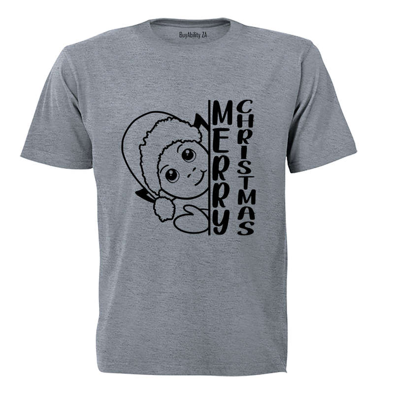 Merry Christmas - Peeking Elf - Kids T-Shirt