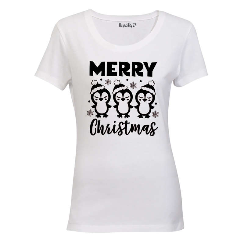 Merry Christmas - Penguins - Ladies - T-Shirt