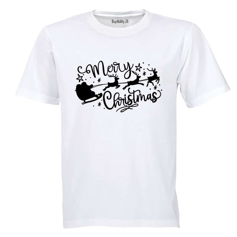 Merry Christmas - Santa Sleigh - Kids T-Shirt