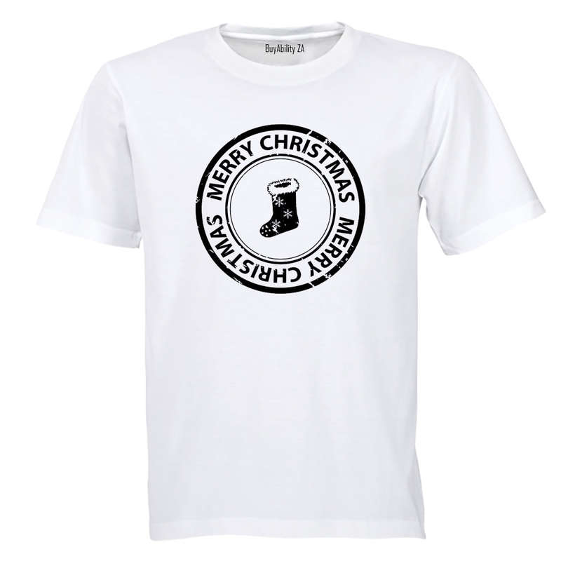 Merry Christmas - Stocking Stamp - Kids T-Shirt
