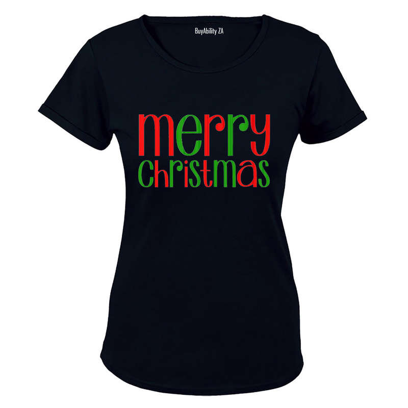 Merry Christmas - Colourful - Ladies - T-Shirt