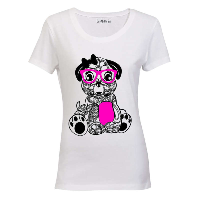 Miss Puppy Stencil - Ladies - T-Shirt