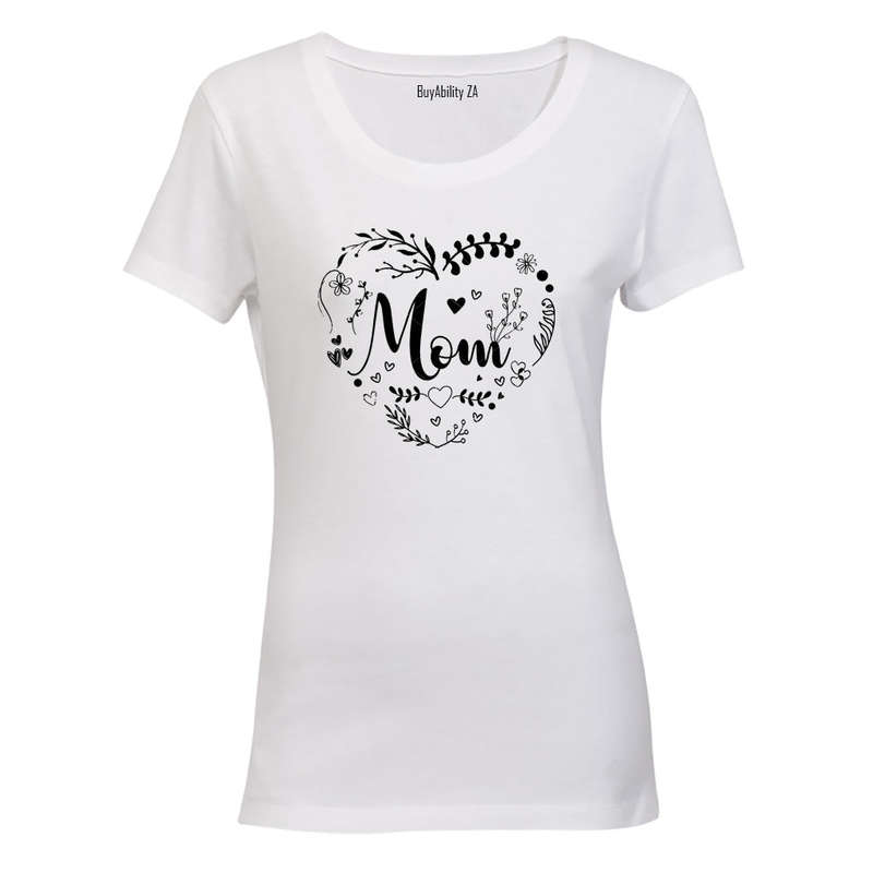 Mom - Heart Wreath - Ladies - T-Shirt